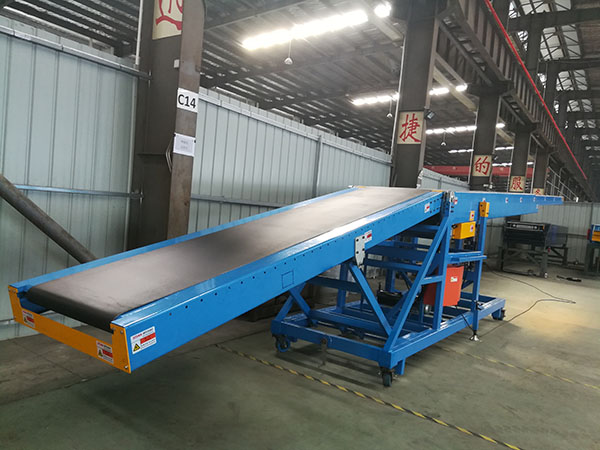 Lifting belt retractable conveyor with climbing platform_Express Logistics sorting equipment supplier_Taicang STian Automation Equipment Co., Ltd.